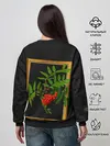 Женский свитшот / ягоды рябины в золотой раме