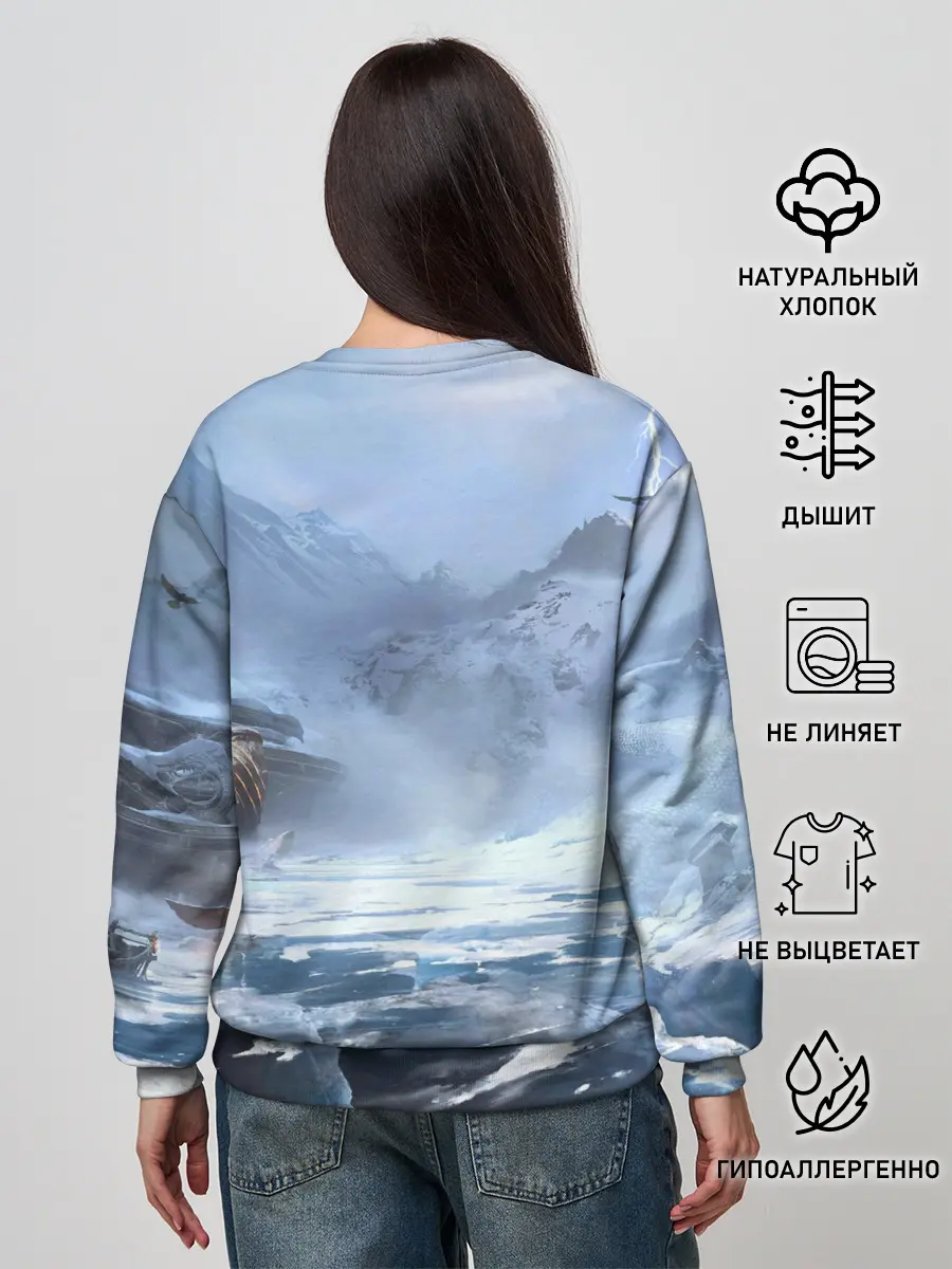 Женский свитшот / Кратос и Атрей Рагнарек