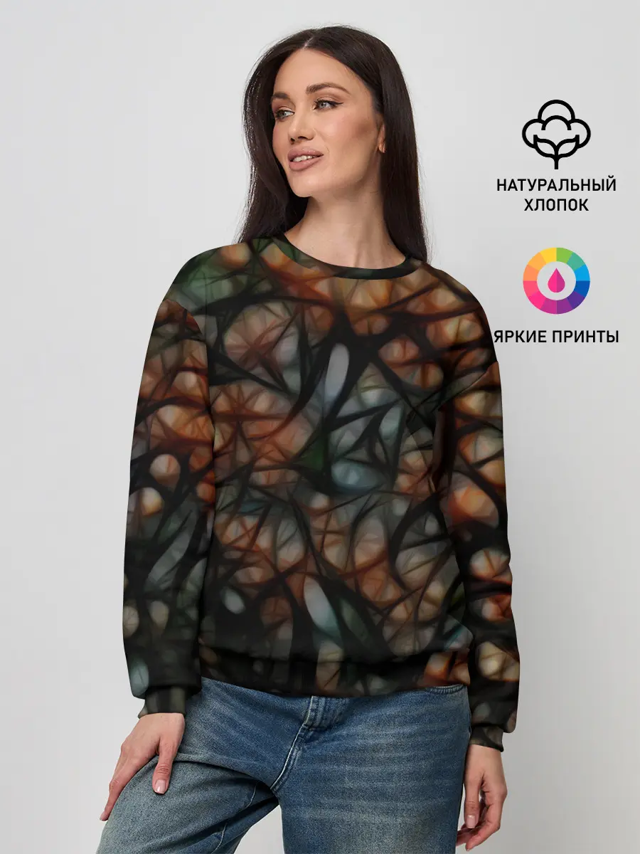 Женский свитшот / Мраморная паутинка