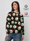 Женский свитшот / Черепа и розы / Skull and Roses