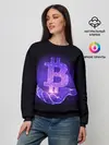 Женский свитшот / BITCOIN IN HAND | БИТКОИН