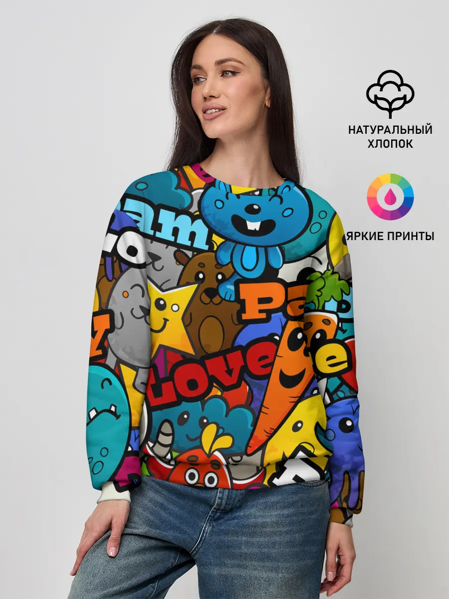 Женский свитшот / LOVE | PEACE | PARTY