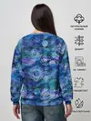 Женский свитшот / Абстракция - акварельный узор