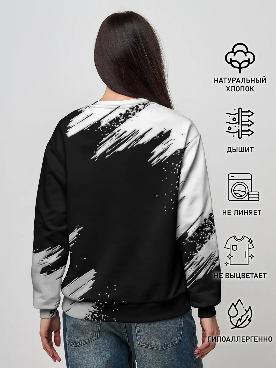 Женский свитшот / БМВ РАЗРЕЗАННОЕ ЛОГО