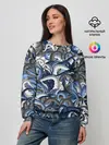 Женский свитшот / Синий камуфляж с щупальцами