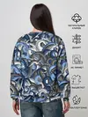 Женский свитшот / Синий камуфляж с щупальцами