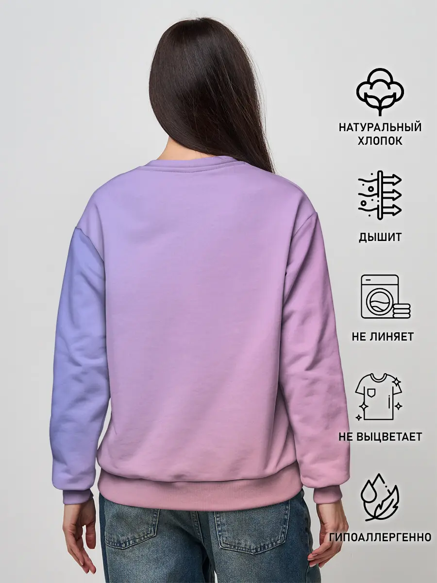 Женский свитшот / Timothee Chalamet розовый градиент