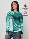 Женский свитшот / красочный зелёный развод