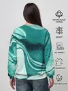 Женский свитшот / красочный зелёный развод
