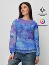 Женский свитшот / Акварельные разводы и брызги красок