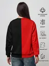 Женский свитшот / Smail Black and red