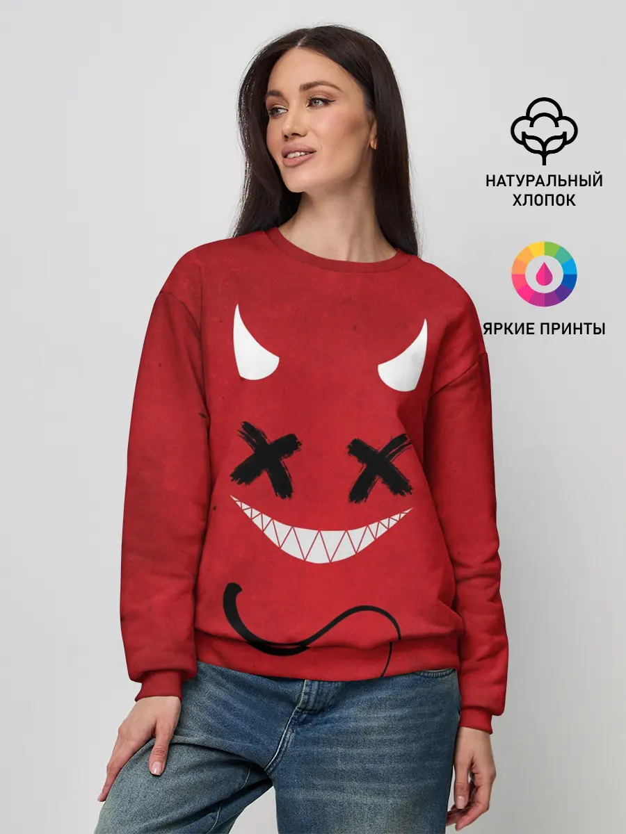 Женский свитшот / Red Evil Smile