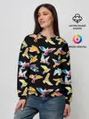 Женский свитшот / акварельные птицы