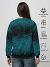 Женский свитшот / Черно-синие блестки