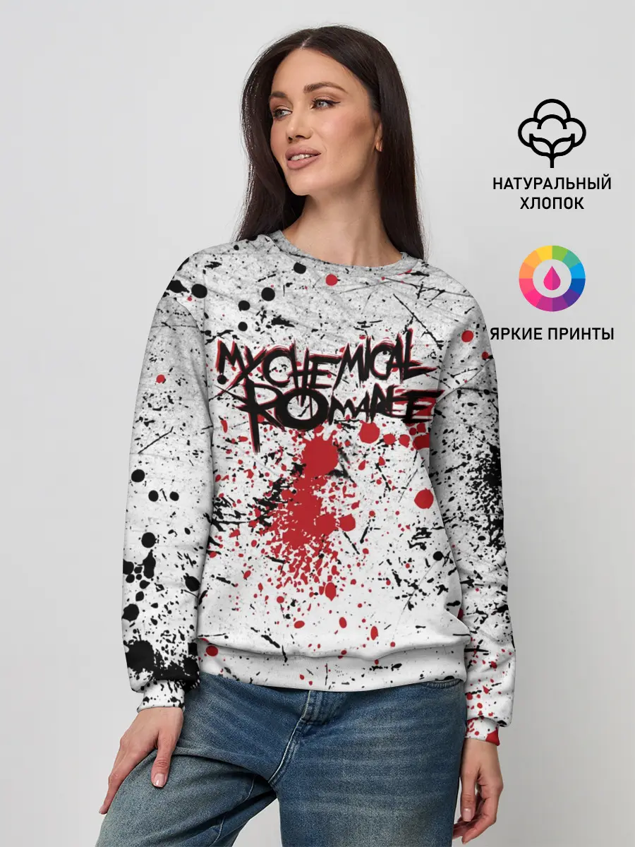 Женский свитшот / Кемикал Романс Рок Группа Лого