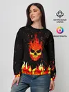 Женский свитшот / Пылающий Череп