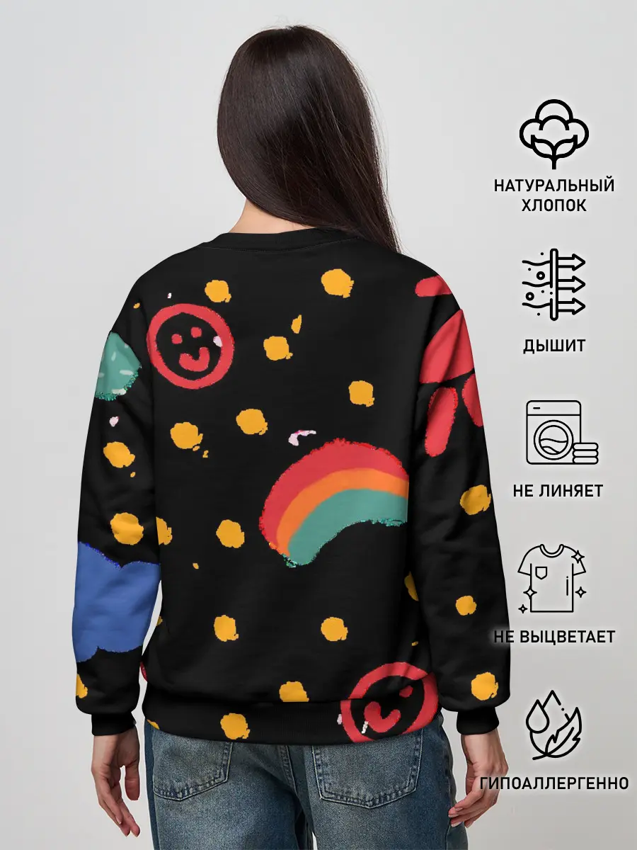 Женский свитшот / красочное детство