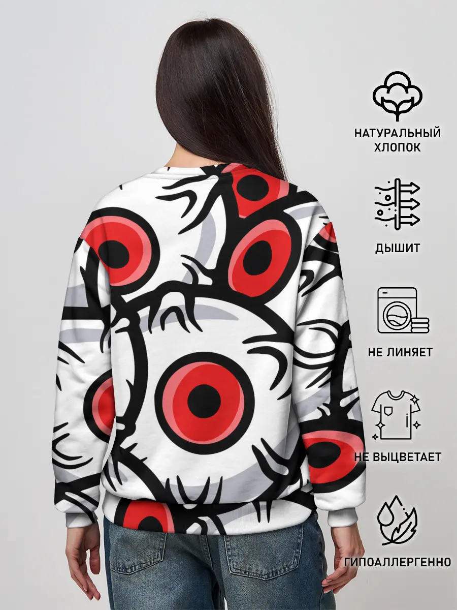 Женский свитшот / ГЛАЗА ЗЛОДЕЯ | RED EYES