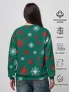 Женский свитшот / зимний кролик и снежинки