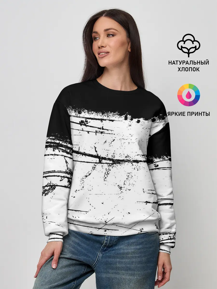 Женский свитшот / ИСПАЧКАННЫЙ КРАСКОЙ