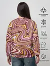Женский свитшот / Красно-золотые разводы красок паттерн