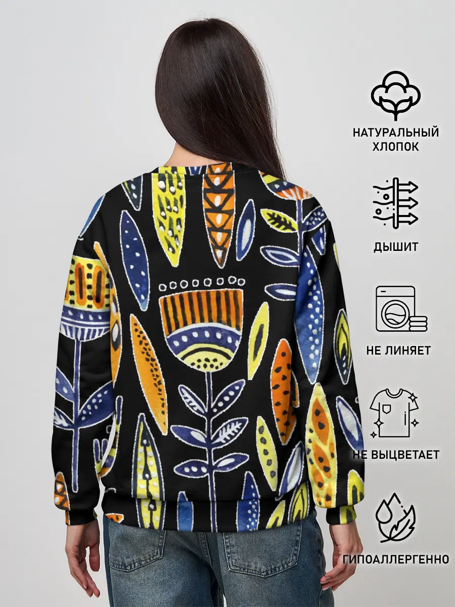 Женский свитшот / вечные цветы фараона