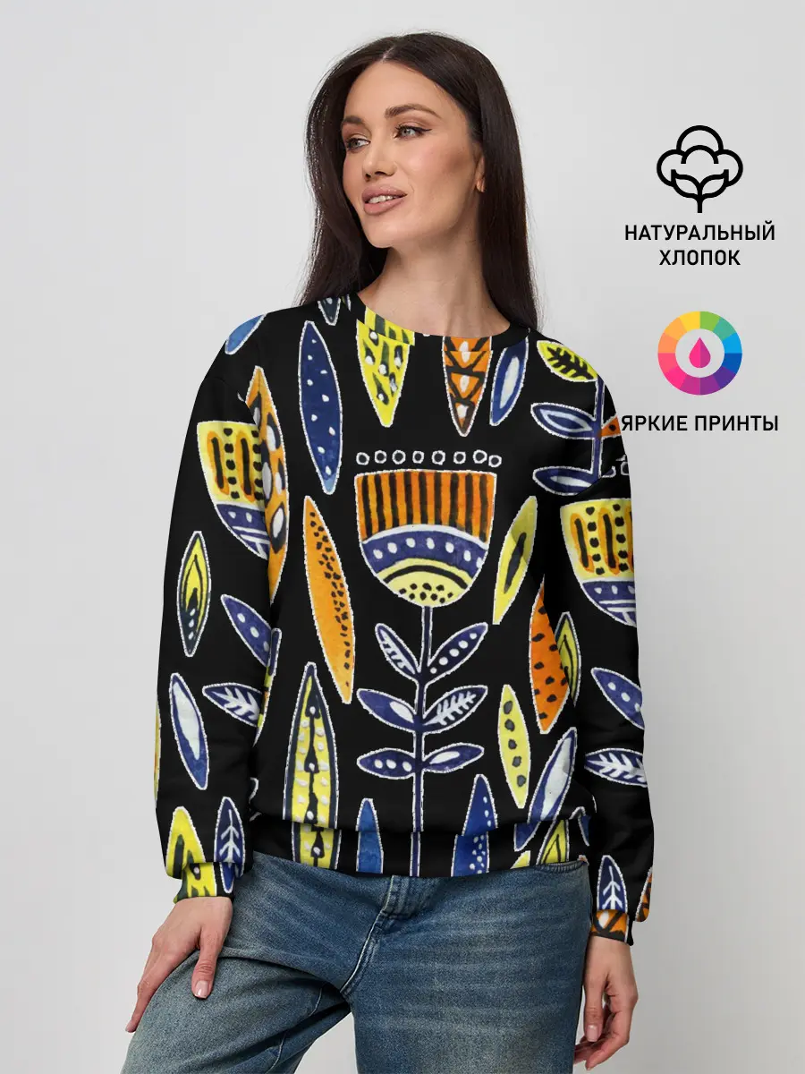 Женский свитшот / цветы фараона