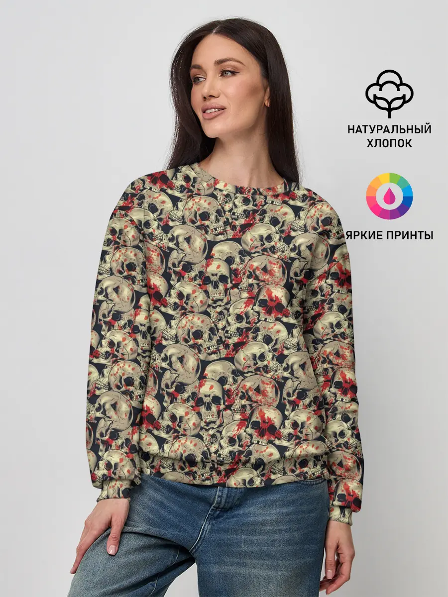 Женский свитшот / Кровавые Черепа