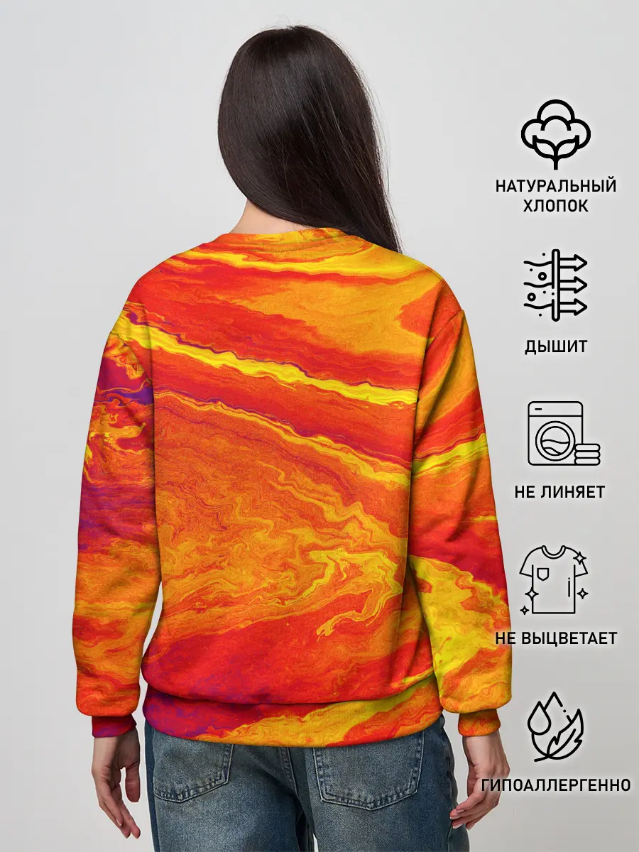 Женский свитшот / ПЯТНО ЮПИТЕРА | ОРАНЖЕВЫЙ ГРАНЖ