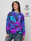 Женский свитшот / Неоновые кляксы