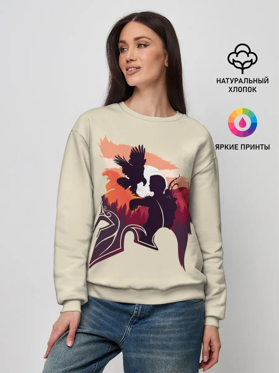 Женский свитшот / Кассандра с ястребом
