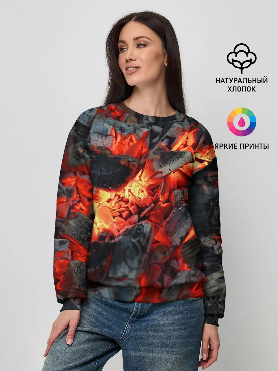 Женский свитшот / Древесные угли