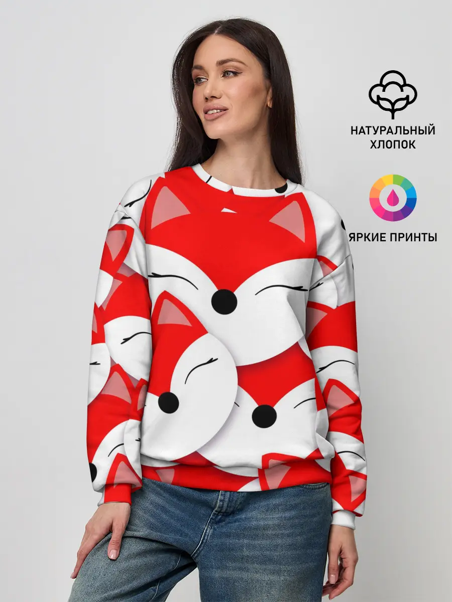 Женский свитшот / Лисёнок принт
