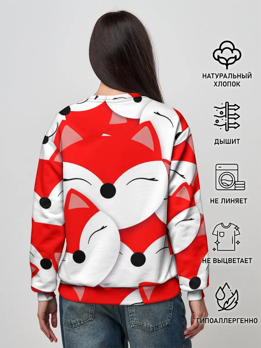 Женский свитшот / Лисёнок принт