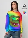Женский свитшот / Pepe rainbow