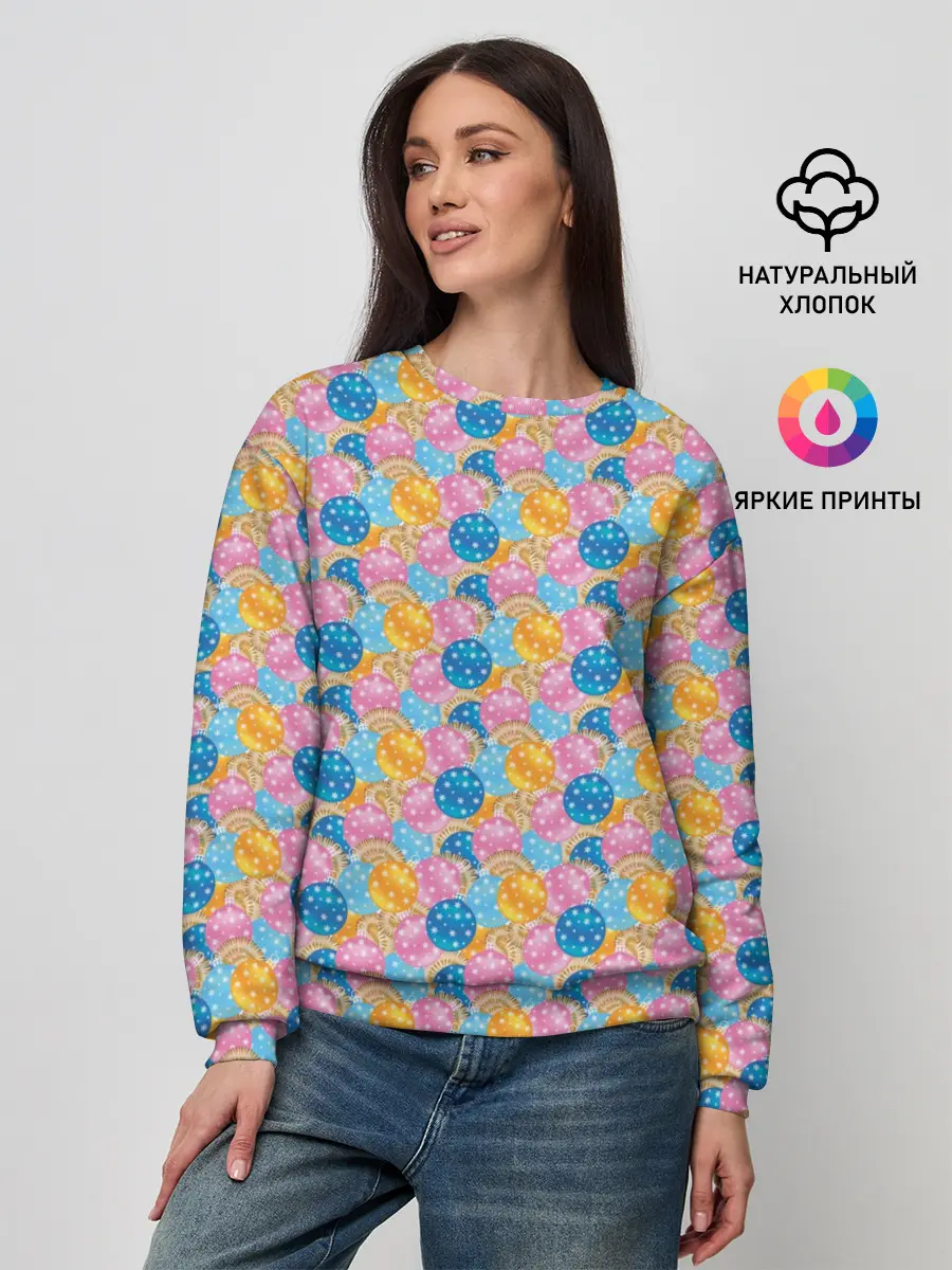 Женский свитшот / Новогодние Ёлочные Шары