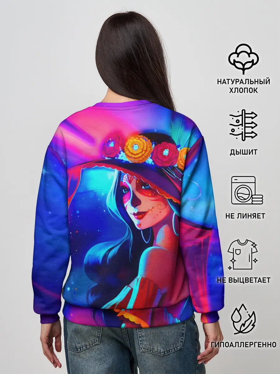 Женский свитшот / Неоновая ведьма