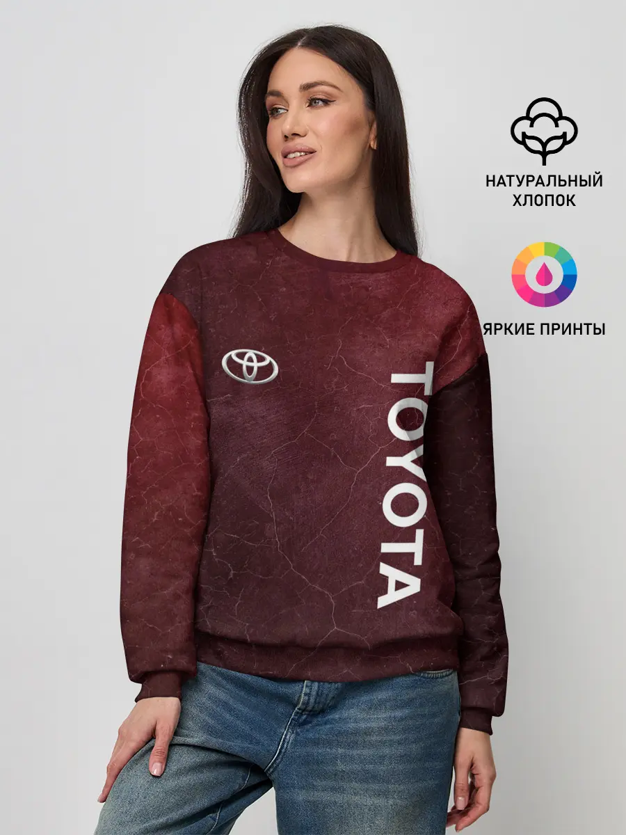 Женский свитшот / TOYOTA | RED GRUNGE