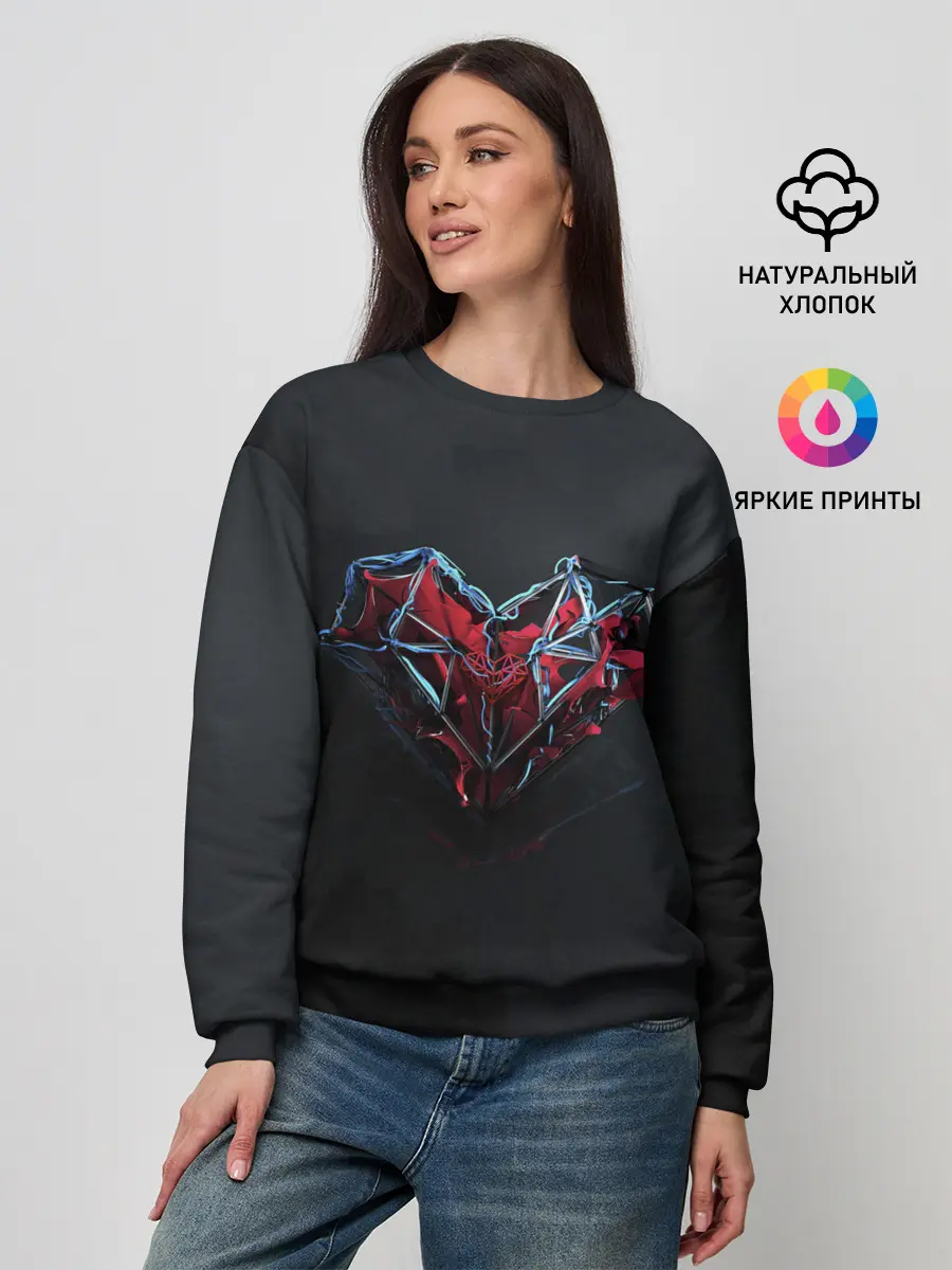 Женский свитшот / Техносердце