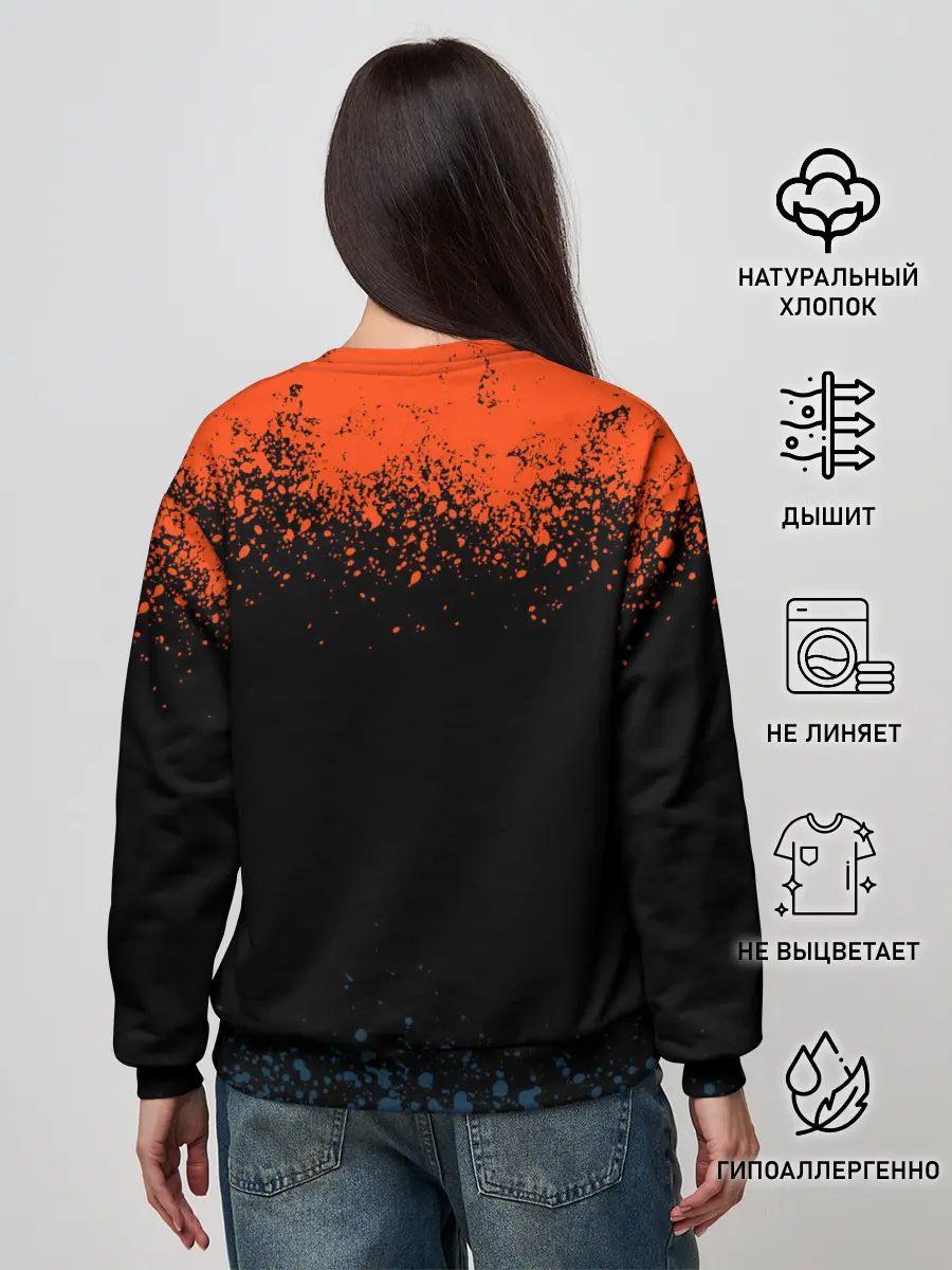 Женский свитшот / ПУГАЛО ИЗ ТЫКВЫ | HALLOWEEN