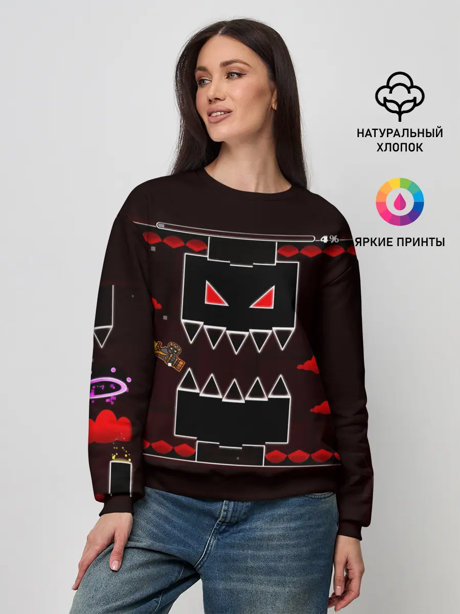 Женский свитшот / Geometry Dash game