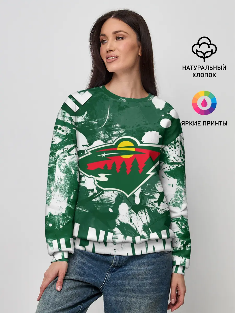 Женский свитшот / Minnesota Wild, Миннесота Уайлд