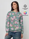 Женский свитшот / Поле розовых цветов