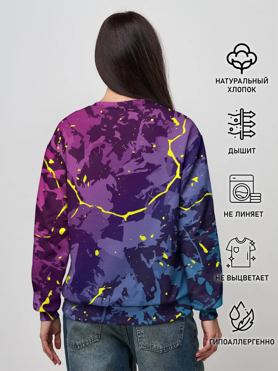 Женский свитшот / НЕОНОВЫЙ ТИГР / NEON TIGER