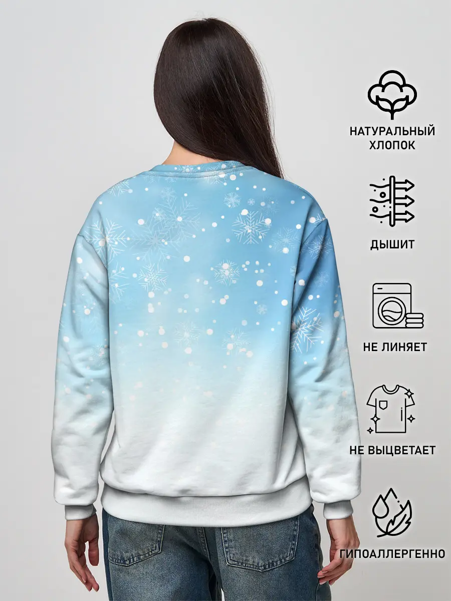 Женский свитшот / Новогодний Корги / New Years Corgi