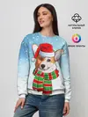Женский свитшот / Новогодний Корги / New Years Corgi
