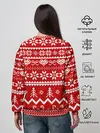 Женский свитшот / Праздничный новогодний узор