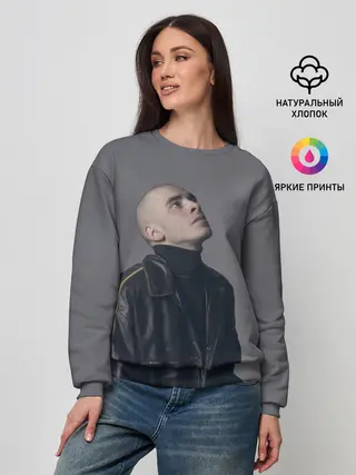 Женский свитшот / Задумчивый Хаски