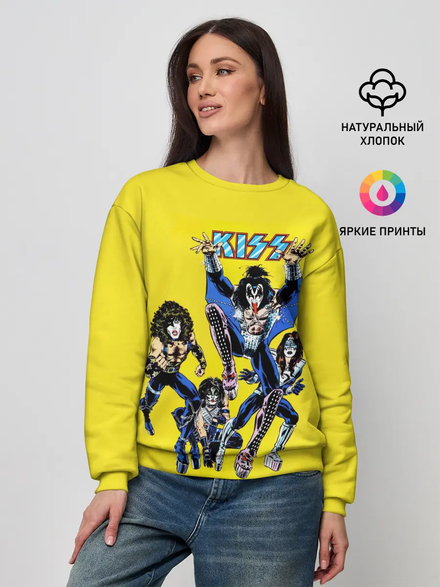 Женский свитшот / Комикс Кисс