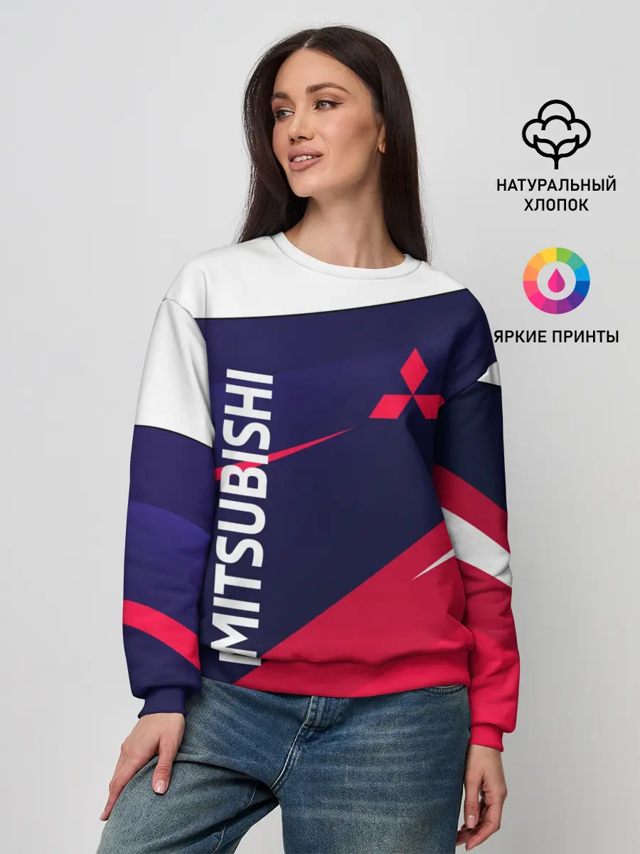 Женский свитшот / MITSUBISHI ТРИКОЛОР
